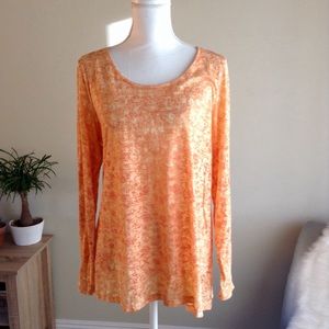 J.jill Orange long sleeve Tee